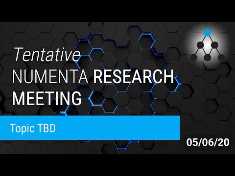 Numenta Research Meeting - May 6, 2020