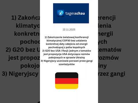 Niemiecki dziennik telewizyjny @tageschau 22 listopada