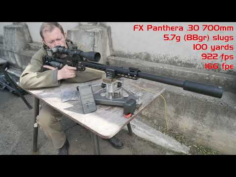 FX Panthera .30 первая проба пулькой 5,7 грамма на сотку