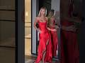 The Perfect Our Samira Maxi Dress In A Red Satin ️ Fashion Model Beauty Style Outfit Shorts