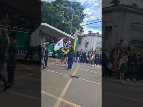 Escola Maria José Rios, Desfile de 7 de Setembro,  Avenida Tiradentes, Santa Cruz do Rio Pardo #SP
