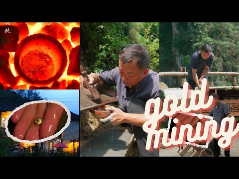 Gold mining ⛏️ with the traditional way of Chinese technic 🧐😯,#viral #youtubevideo