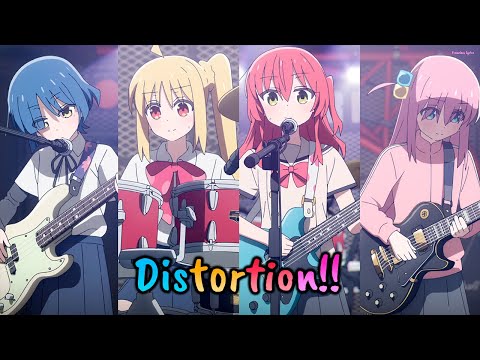 『Lyrics AMV』 Bocchi the Rock! ED 1 Full - Distortion!! / Kessoku Band