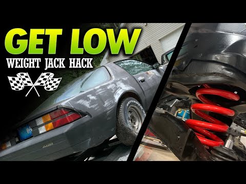 Cheap Weight Jack Hack! 3rd Gen Camaro Adjustable Ride Height / Lowering Springs