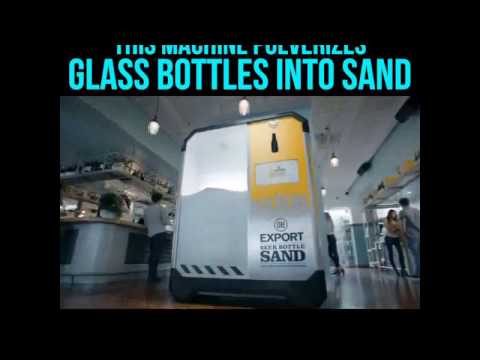 Machine Crushes Beer Bottles Into Sand In Just 5 Seconds!
