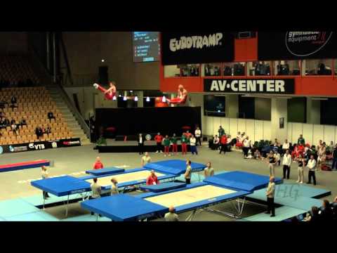 Denmark 2 (DEN) - 2015 Trampoline Worlds - Qualification Synchro Routine 2