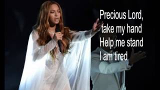 REHEARSAL Beyoncé Take My Hand Precious Lord with lyrics