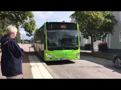 Sweden, Nyköping. Bus ride line 1 from Sporthallen to Nyköping Bstn.