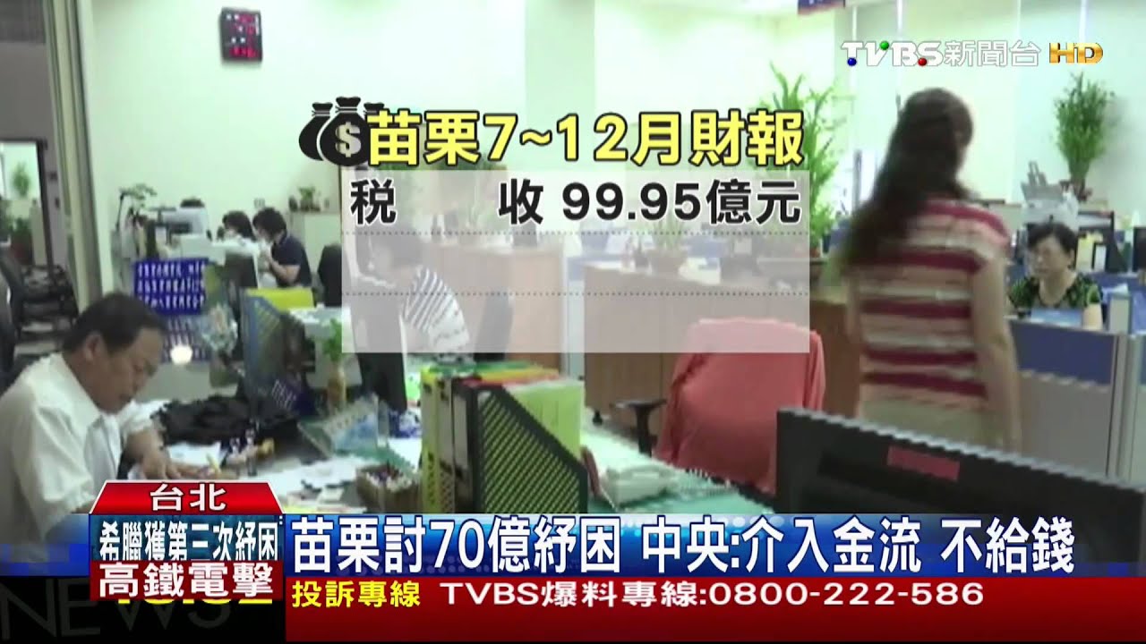 苗栗討70億紓困 中央:介入金流、不給錢