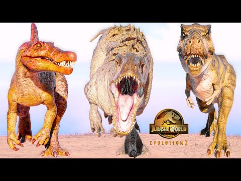 Dinosaurs Fight Club, 2x T-REX, 2x Spinosaurus, I-Rex, Giganotosaurus 🦖 Jurassic World Evolution 2