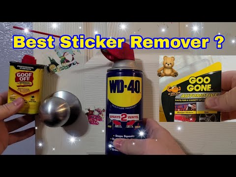 Goof Off, WD4O, and Goo Gone. Best review of all three, for removing stickers and chewing gum.