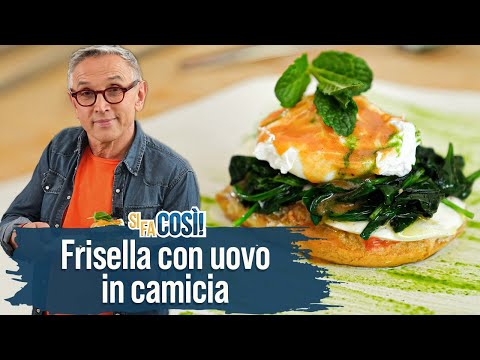 Frisella with poached egg, crispy spinach, and mozzarella - It's done this way | Chef BRUNO BARBIERI