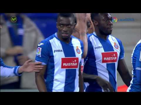 Golazo de volea de Hernán Pérez (2-1) en el RCD Espanyol - Rayo Vallecano