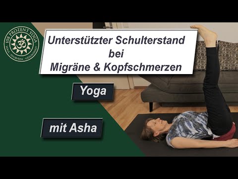 Unterstützter Schulterstand bei Migräne & Kopfschmerzen