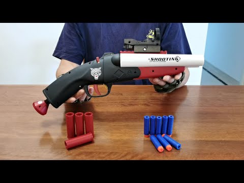 HDS68 Double Barrel Soft Bullet Shotgun Toy Unboxing 2022