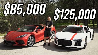 2021 C8 Corvette vs 2018 Audi R8! | Is The R8 Actually Worth It?
