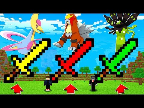 PEGUE A ESPADA COM O MELHOR POKEMON LENDARIO E VENÇA - MINECRAFT PIXELMON MOD