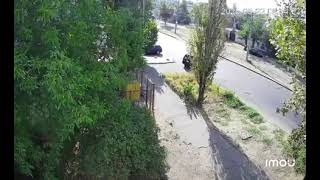 Появилось видео столкновения Volkswagen и Toyota в Николаеве