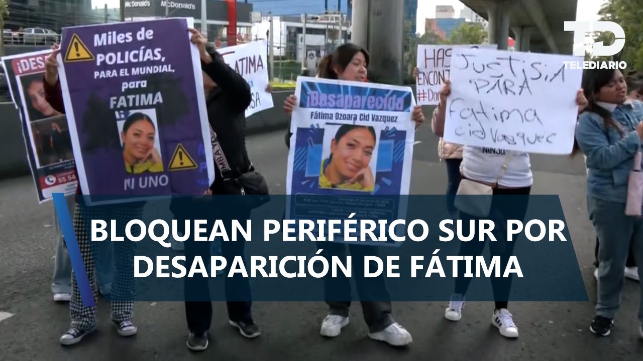 Bloquean Periférico Sur por desaparición de Fátima en CdMx