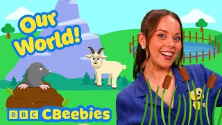 Time to Play Our World 🌍🐐| CBeebies House Fun with Evie and Friends 🌈✨
