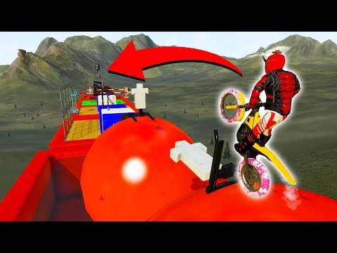 NINJA WARRIOR DIRT BIKING COURSE?! (Trials Rising)
