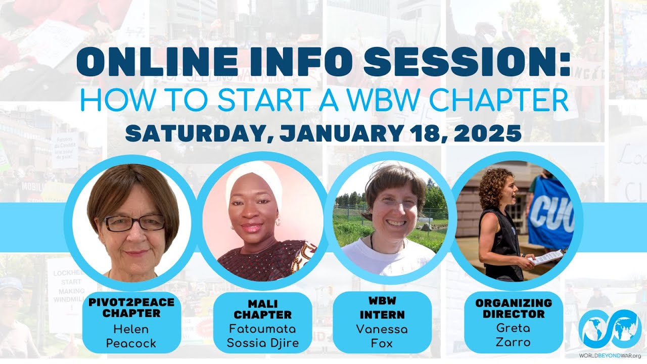 Online Info Session: Starting a World BEYOND War Chapter