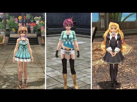 The Legend of Heroes: Trails of Cold Steel II - All Costumes Showcase +DLC (PS4)