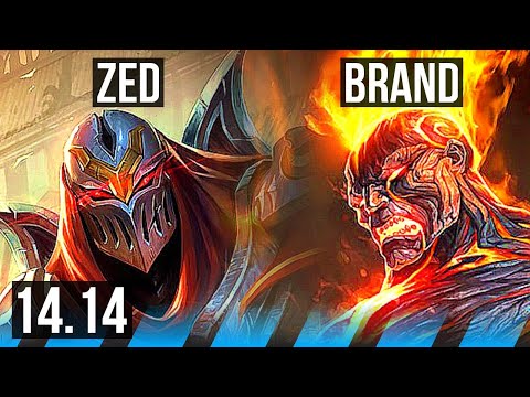 ZED vs BRAND (MID) | 7 solo kills, 600+ games | NA Diamond | 14.14