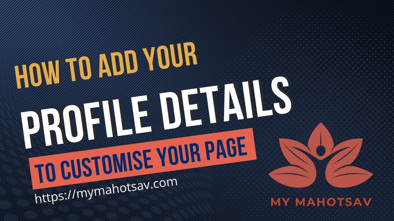 How to add your profile details