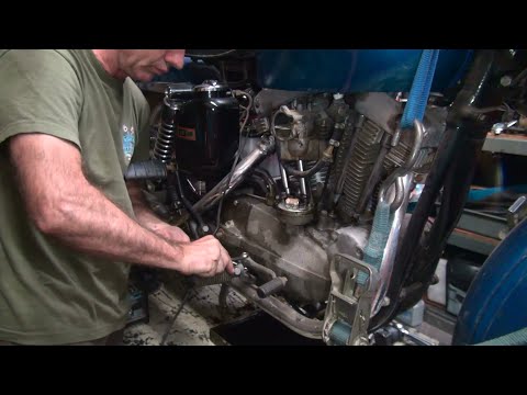 #141-E how to do it, kick start a bike after a flood 1965 xlh sportster xl harley by tatro machine