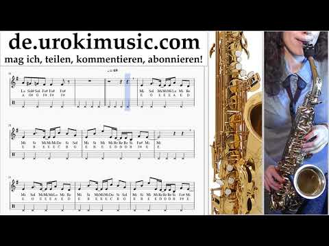 Saxophonunterricht Tenor Axel F - Crazy Frog Noten Lernen um-i995