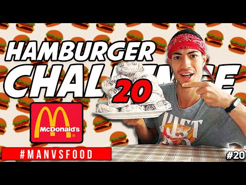 MANGIO 20 HAMBURGER DI MCDONALDS CHALLENGE - Fast Food Cheat Meal ITA | MAN VS FOOD