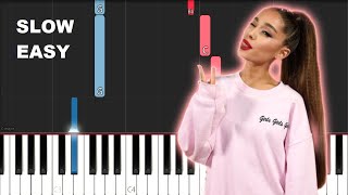 Ariana Grande - POV (SLOW EASY PIANO TUTORIAL)