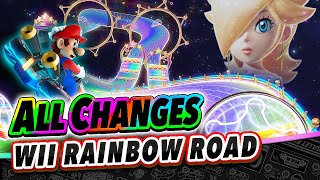 Divine Protection!? All Changes in Wii Rainbow Road! | Classics VS Mario Kart 8 ANALYSIS