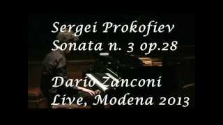 S. Prokofiev: Sonata n. 3 op.28 (Dario Zanconi, Live)