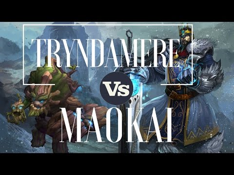 Tryndamere vs Maokai - Need big sword to cut down tree!