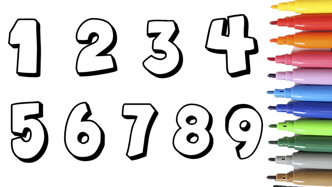 🎨 LOS NÚMEROS 🎨 Aprende los números de 0 a 10 | Colorear con rotuladores