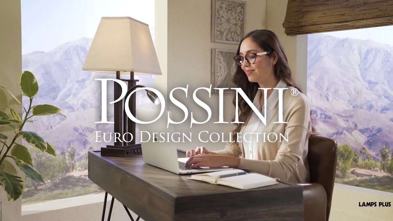 Video1 of Possini Euro Deacon 26" Bronze Gooseneck USB and Outlet Desk Lamp