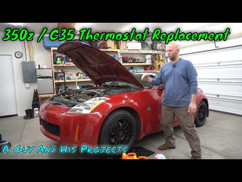 350z / G35 Thermostat Replacement DIY. How To Replace Thermostat On Nissan 350z and Infiniti G35