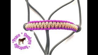 How to make two-tone nosebands for rope horse halters using paracord