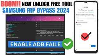 BooM!! SAMSUNG FRP BYPASS, REMOVE 2024 | ENABLE ADB FAILED FIX | ONE CLICK FRP BYPASS TOOL