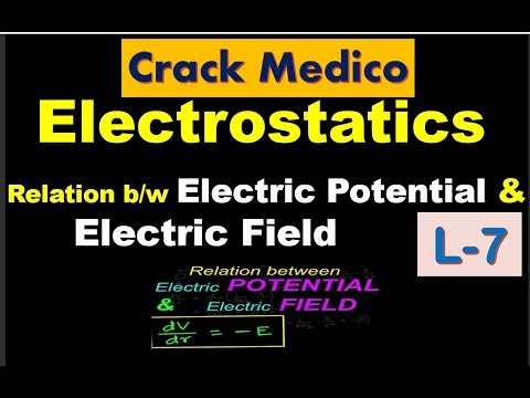 Electrostatics||Lecture-7||Relation b/w EP & EF|For NEET-19||By-Crack Medico Video