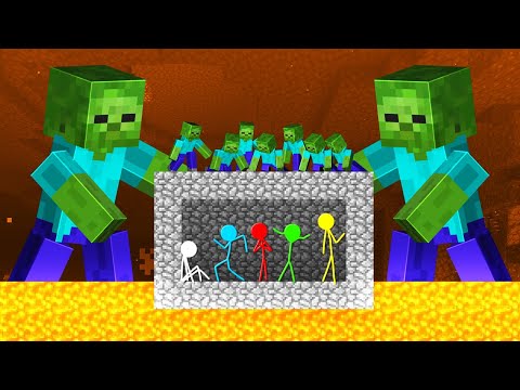 Stickman VS Minecraft: Mutant Zombie Apocalypse - AVM Shorts Animation