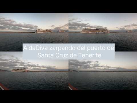 Aida Diva zarpando del puerto de Santa Cruz de Tenerife