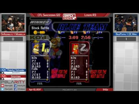 CFL Smackdown 122 Melee - dr4gonblitz + morbellix vs Biggpappa + OC Mike - Doubles Losers R3