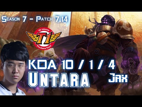 SKT T1 Untara JAX vs RUMBLE Top - Patch 7.14 KR Ranked