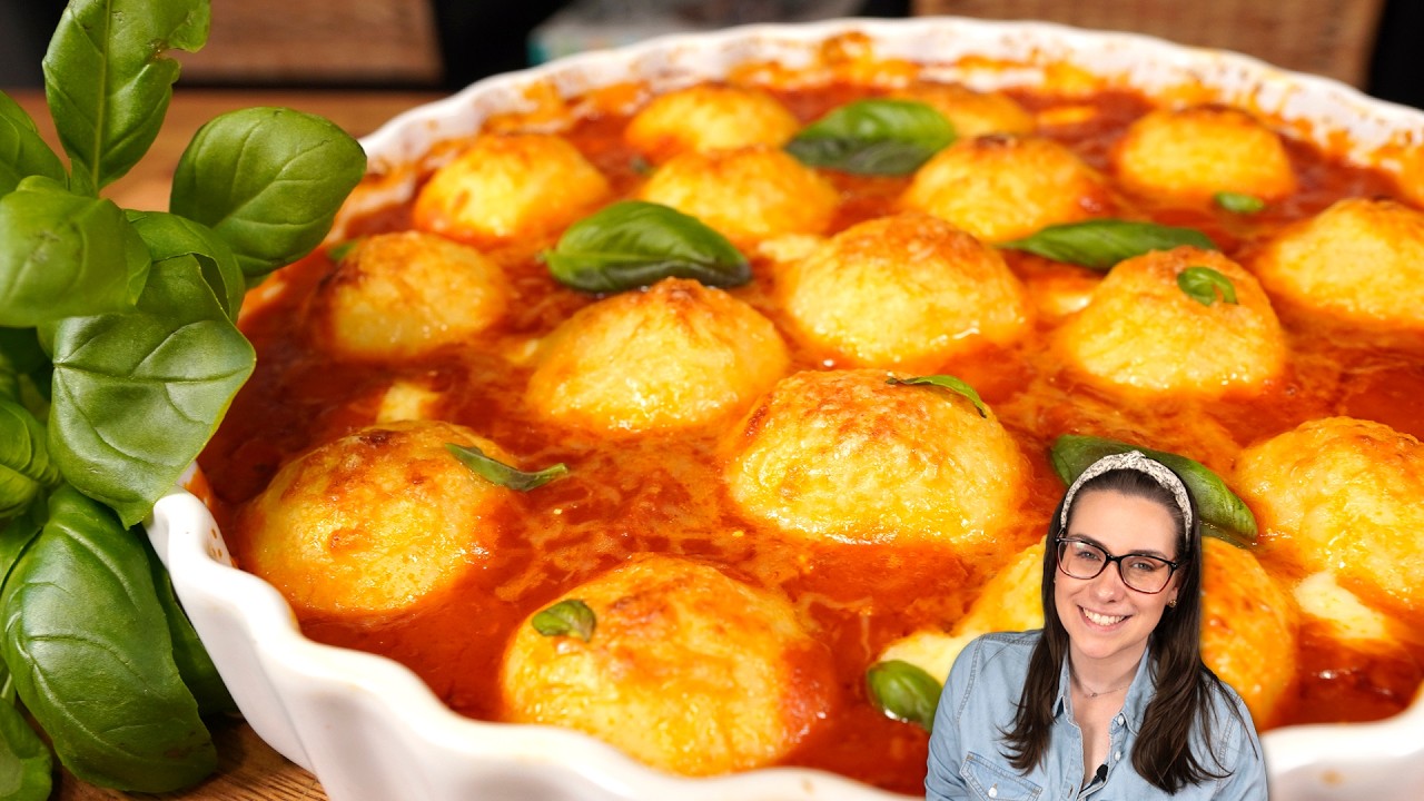 Nhoque de batata recheado com muito queijo! Massa fácil que derrete na boca