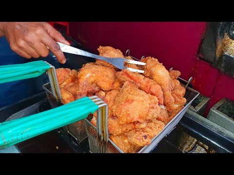 Non-Stop Cooking!! BOSS of STREET FRIED Chicken, EXTREME Jamaican Food!!