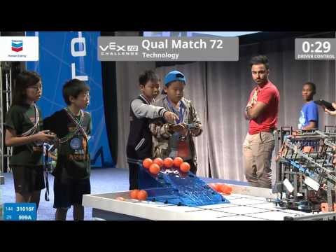 VEX Worlds 2016 - VEXIQ Elementary School - Technology - Qual 72 (31016F 999A) 72