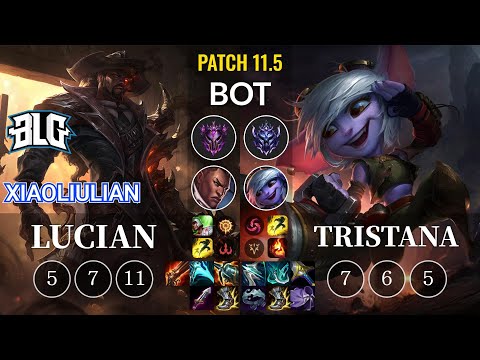 BLG xiaoliulian Lucian vs Tristana Bot - KR Patch 11.5
